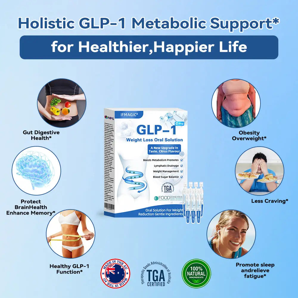 IFMAGIC® GLP-1 Pro Oral Solution for Weight Loss One dose per day – Visible results within 7 days Suitable for obesity, cardiovascular diseases, diabetes, sleep apnea, high cholesterol, high blood fats, joint problems, and more 🚀
