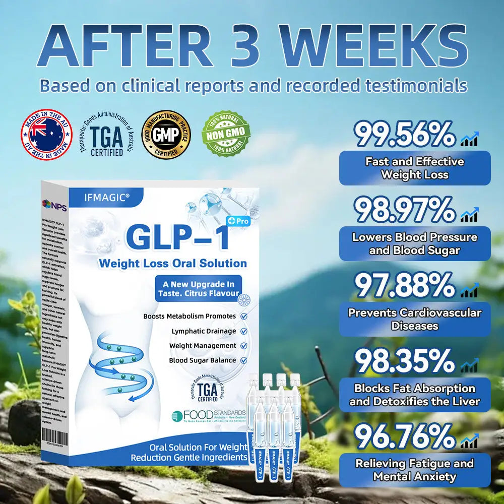 IFMAGIC® GLP-1 Pro Oral Solution for Weight Loss One dose per day – Visible results within 7 days Suitable for obesity, cardiovascular diseases, diabetes, sleep apnea, high cholesterol, high blood fats, joint problems, and more 🚀