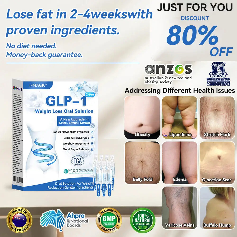 IFMAGIC® GLP-1 Pro Oral Solution for Weight Loss One dose per day – Visible results within 7 days Suitable for obesity, cardiovascular diseases, diabetes, sleep apnea, high cholesterol, high blood fats, joint problems, and more 🚀