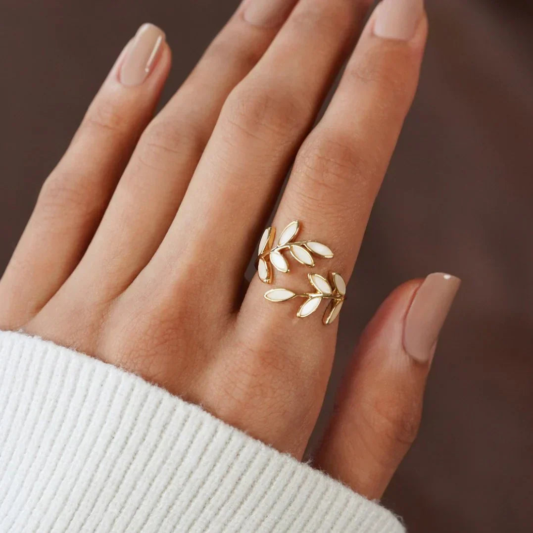 Pure - Opal Leaf Adjustable Ring