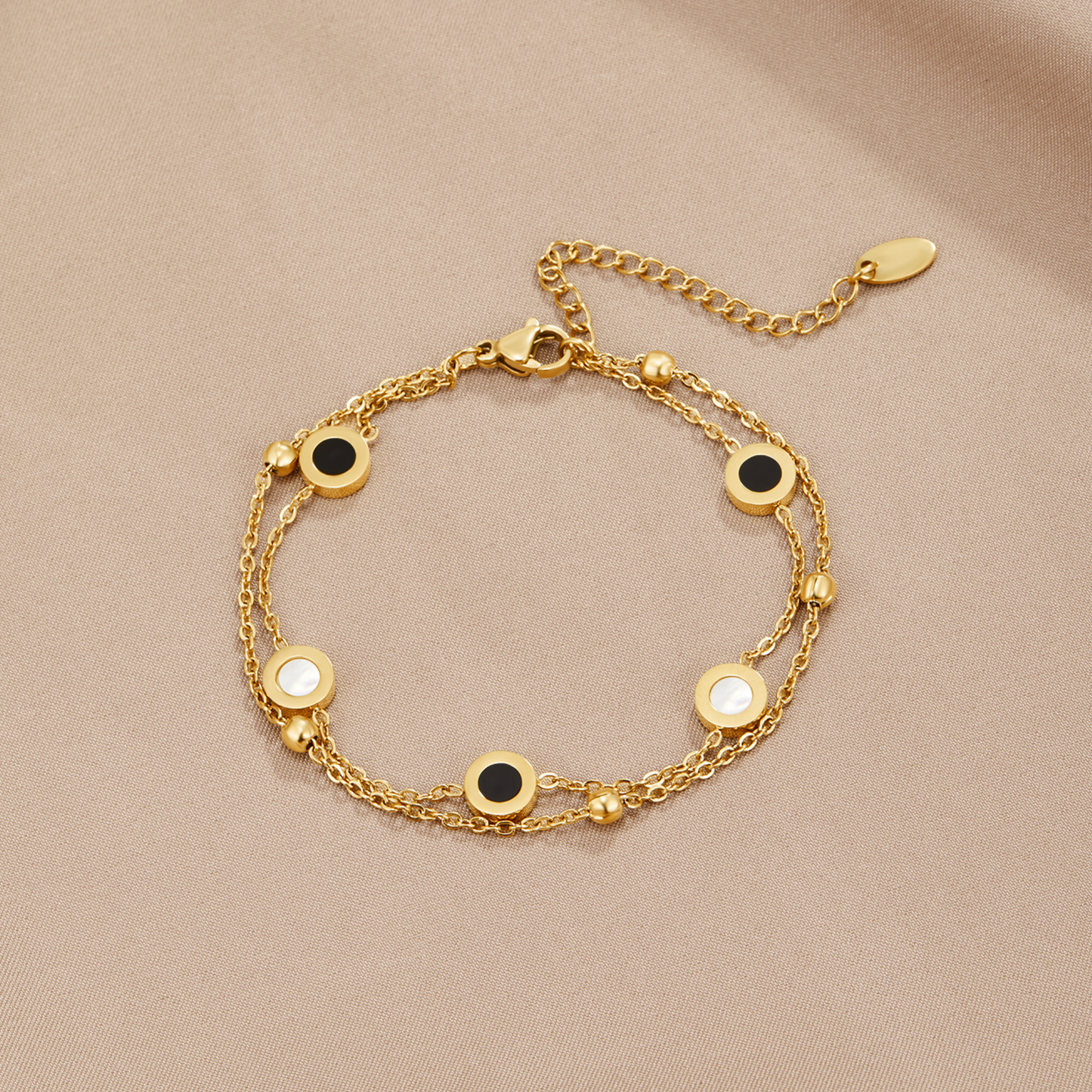 Onyx & Vit Stone Bracelet