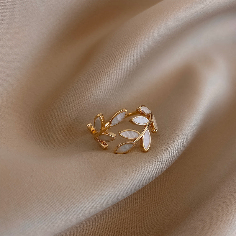 Pure - Opal Leaf Adjustable Ring