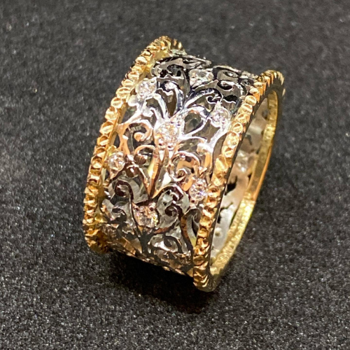Mika - Vintage Zirconia Flat Ring