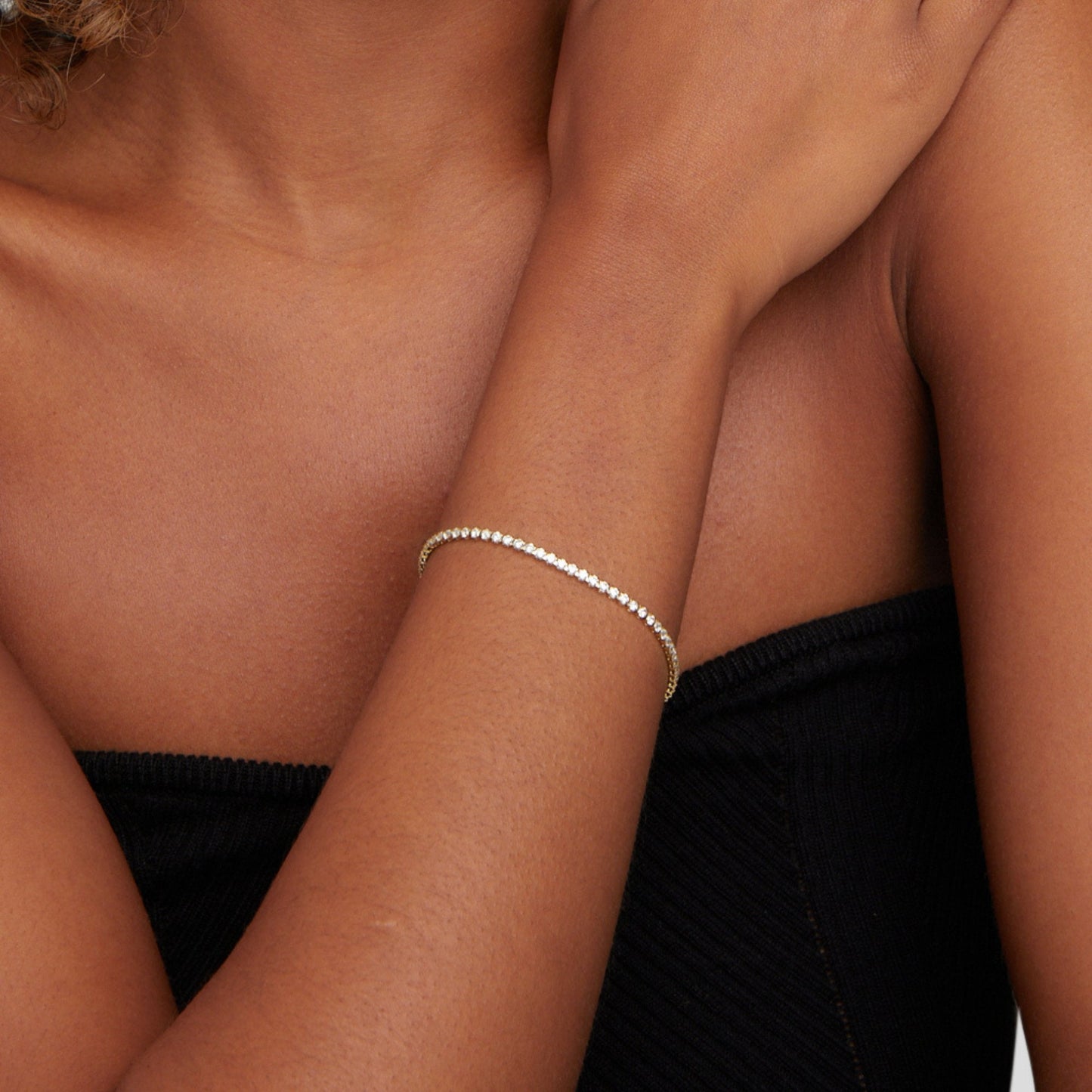 Cordelia Gold Tennis Arm Bracelet