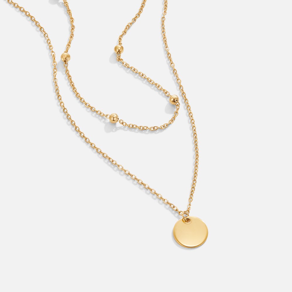 Pendant with a lager disk necklace