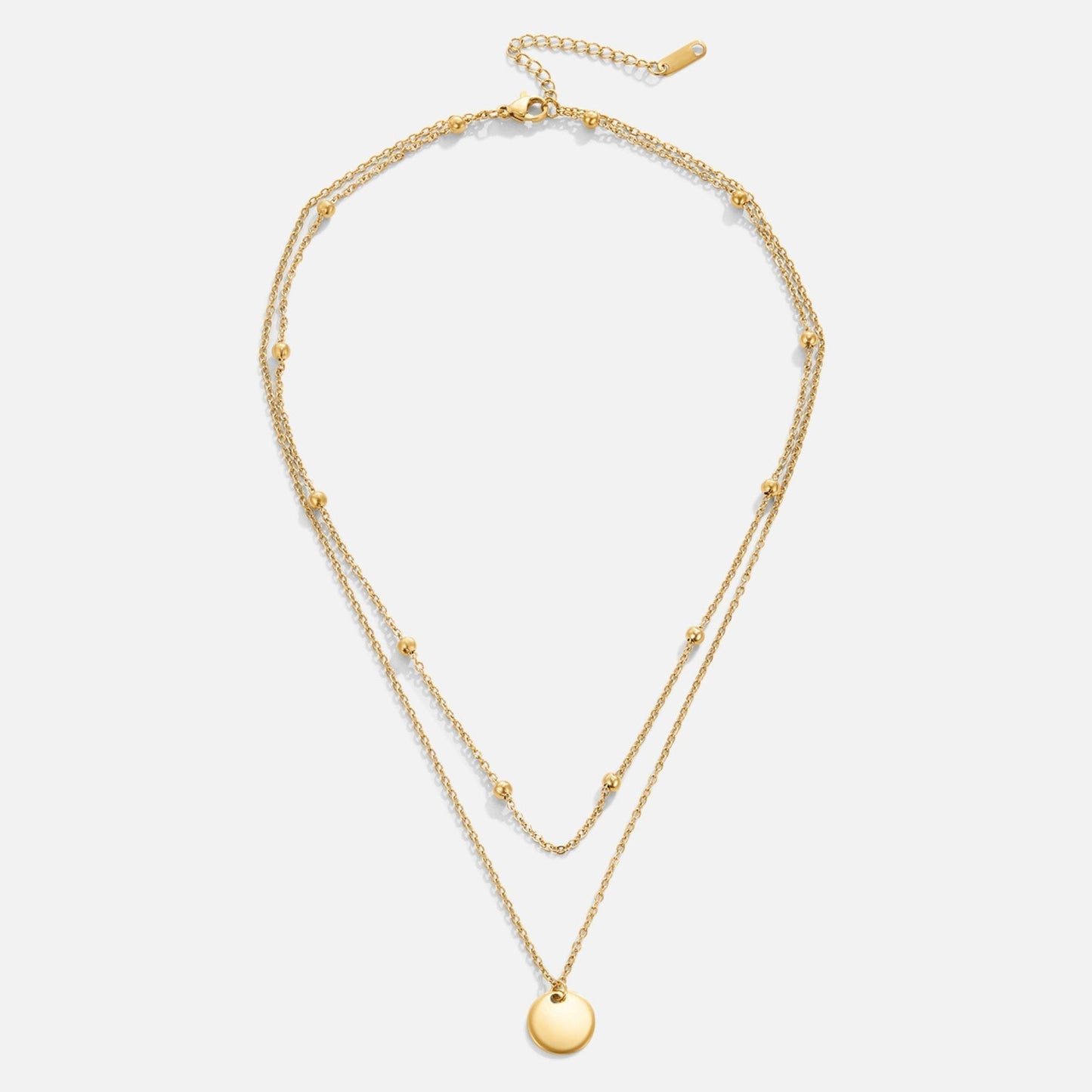 Pendant with a lager disk necklace