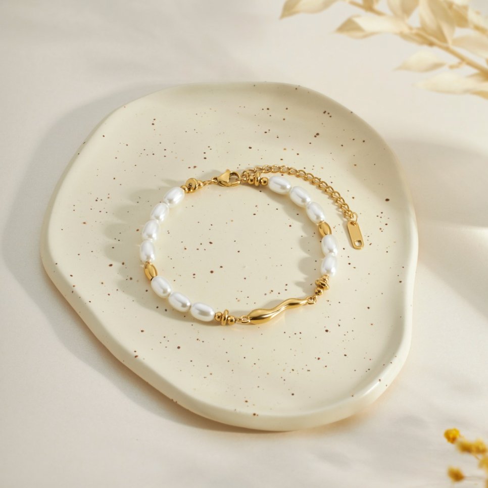 Love Waterproof Pearl Bracelet