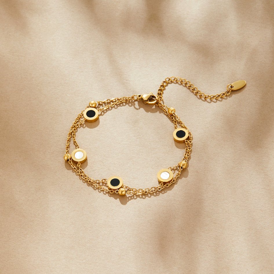 Onyx & Vit Stone Bracelet