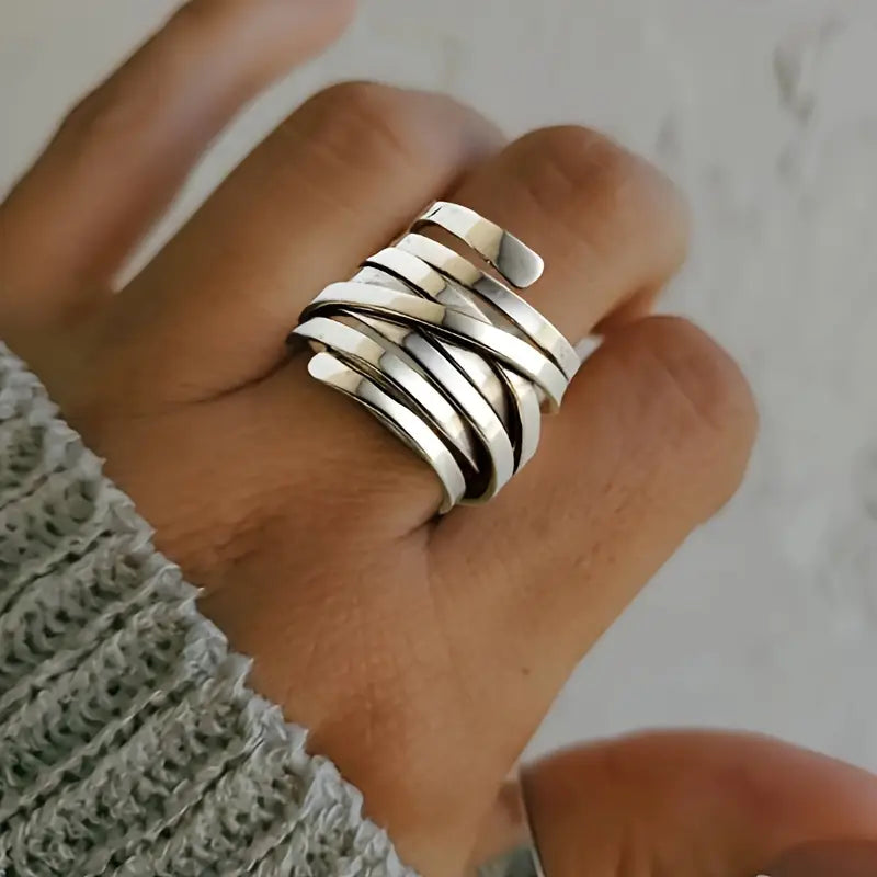 Bliss - Vintage Thick Lager Silver Ring