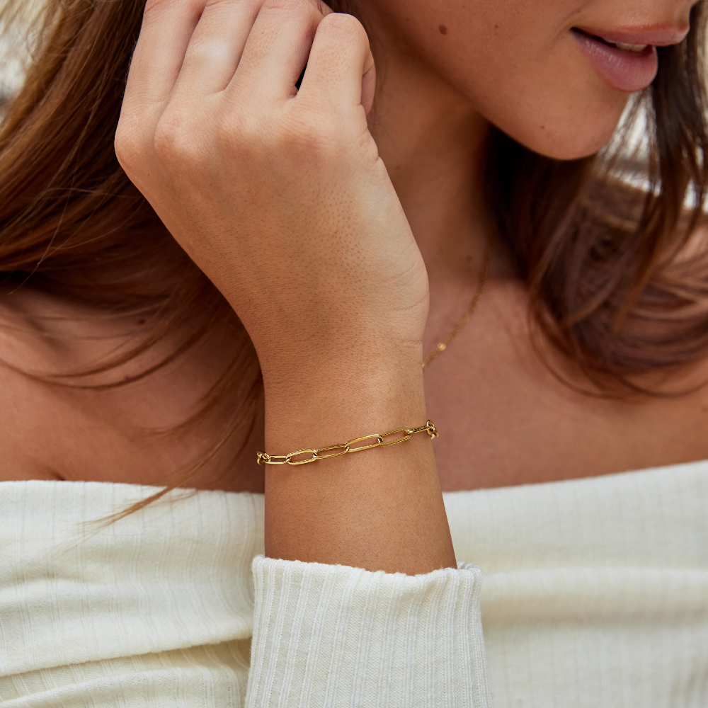 Clipped Gold Bracelet