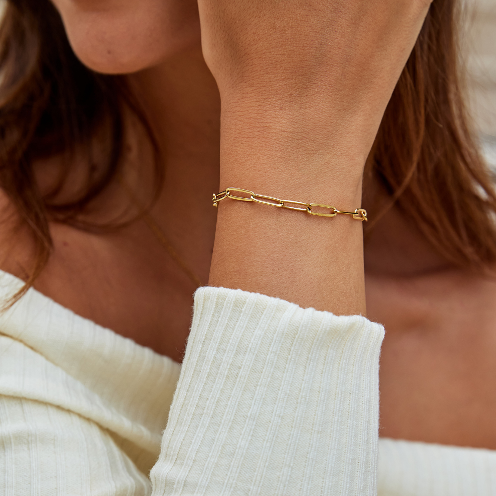 Clipped Gold Bracelet