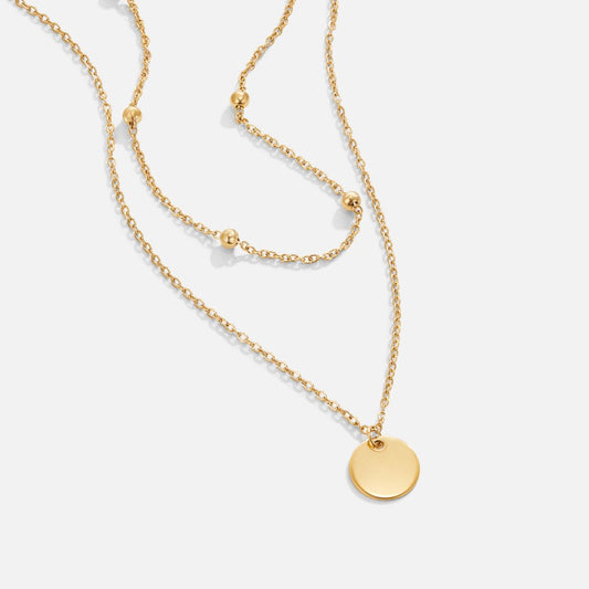 Pendant with a lager disk necklace