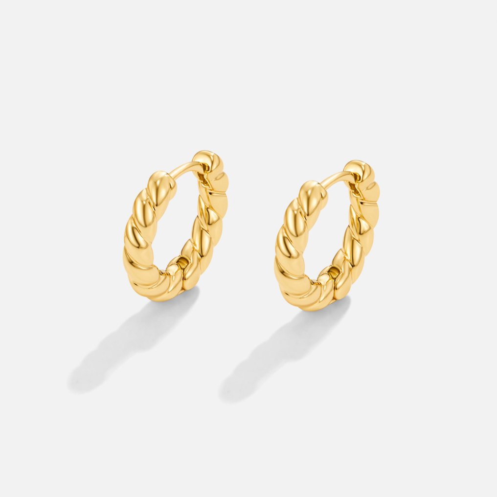Luna Guld Twist Örhängen