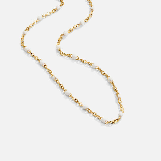 Bright White Pearl Necklace